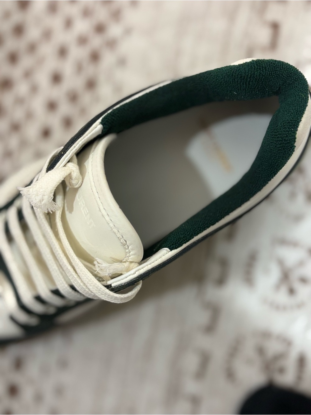 Saint Laurent Men’s SL 61 Low Top White Leather Sneakers Size 44 - Picture 5 of 7